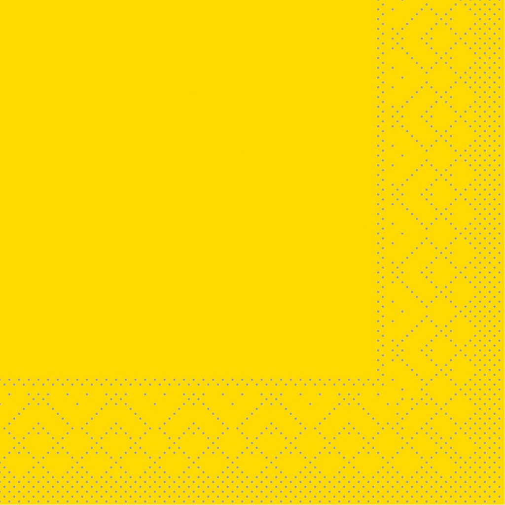Tissue Serviette Basic gelb 24 x 24 cm 1/4 Falz 3-lg.