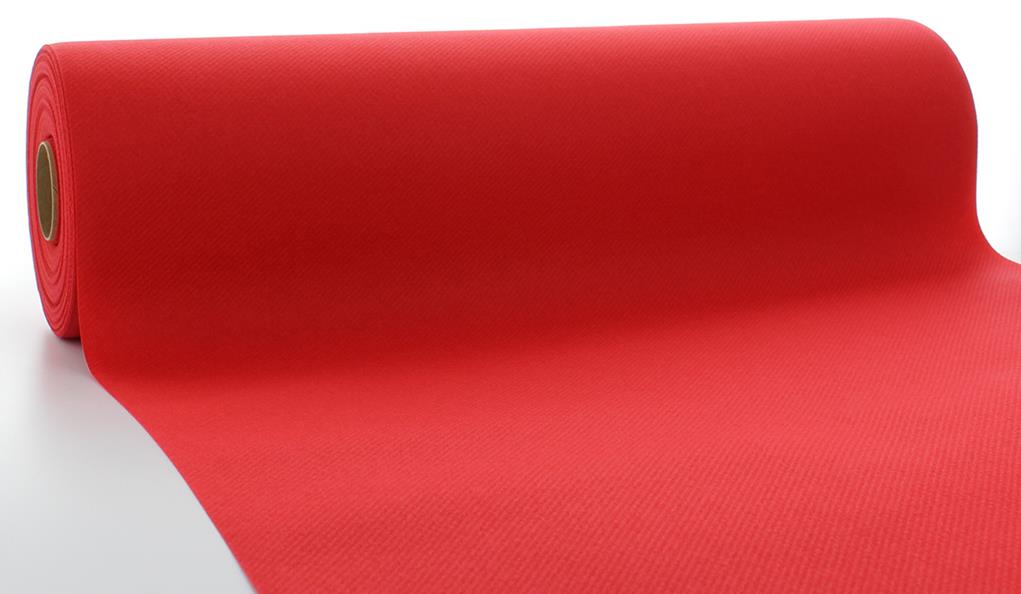 Linclass-Premium Tischläufer  Basic rot 40 cm x 24 m