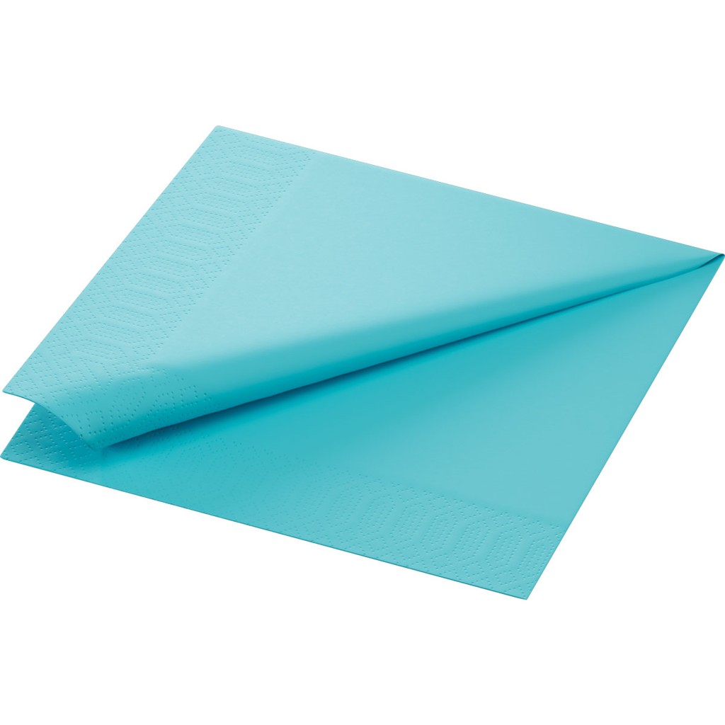 Zelltuchservietten Duni 3 lg 1/4 Falz mint blue, 40x40cm