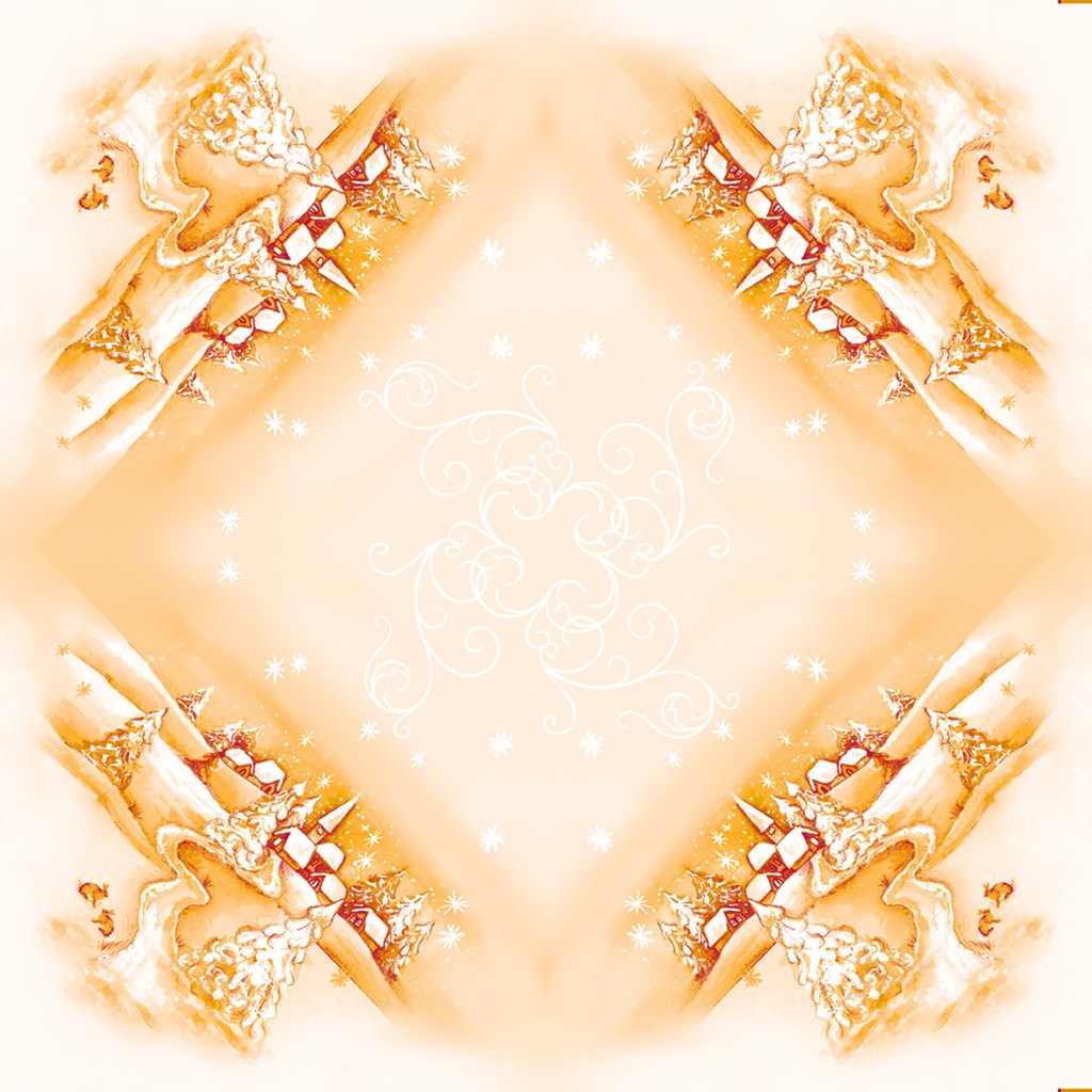 Pearl-Coating Tischdecke Silence 80 x 80 cm 1/8-Falz
