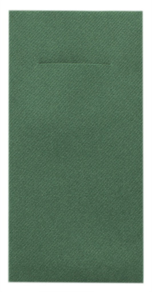 Linclass Pocket-Napkins Basic dunkelgrün 40 x 40 cm 1/8 Falz