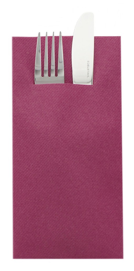 Linclass Pocket-Napkins Basic beere 40 x 40 cm 1/8 Falz