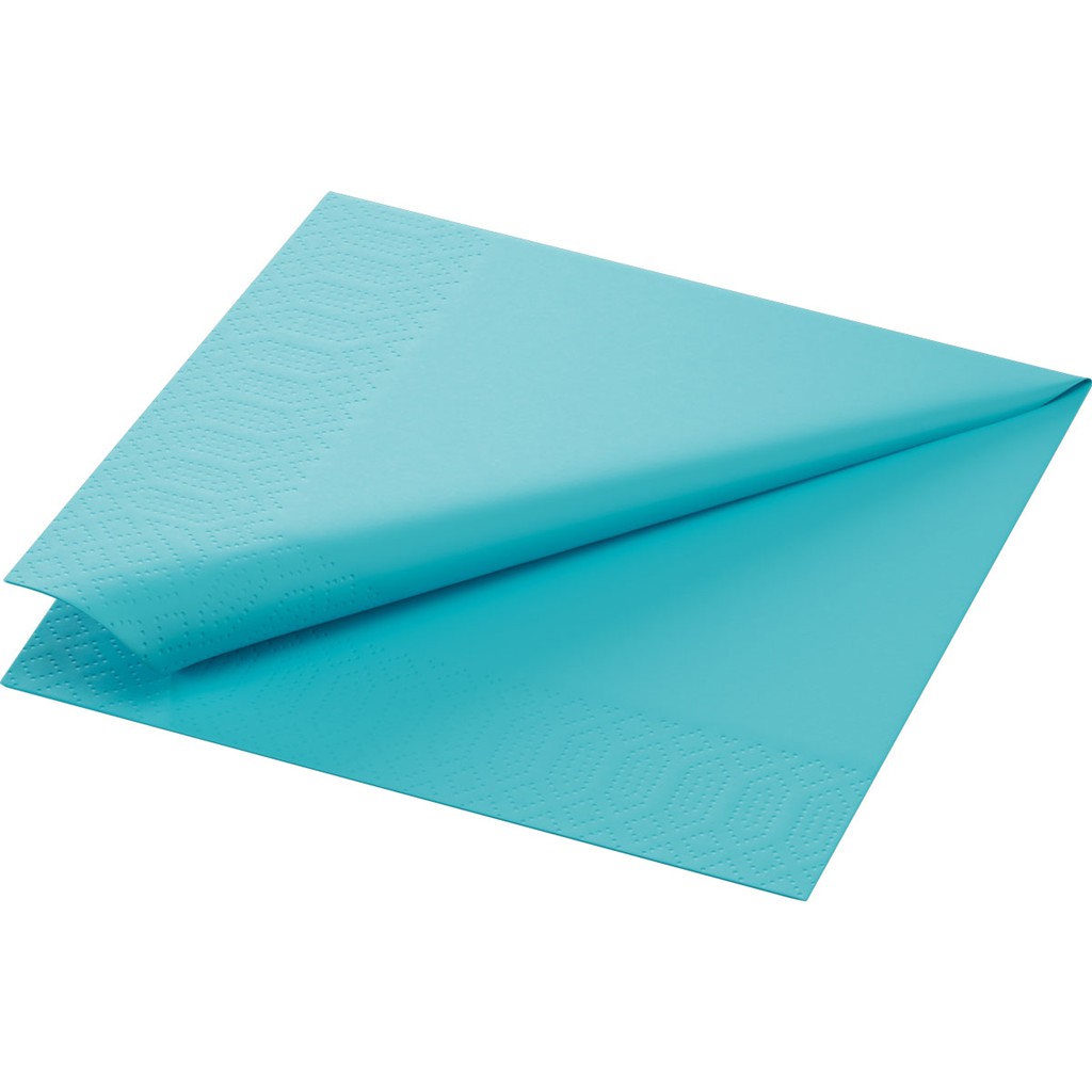 Zelltuchservietten Duni 3 lg 1/4 Falz mint blue, 33x33cm