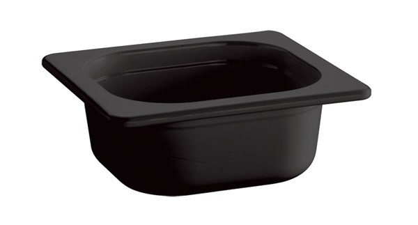 GN 1/6 Behälter -ECOLINE- 17,6 x 16,2 cm Melamin, schwarz, 1 Liter
