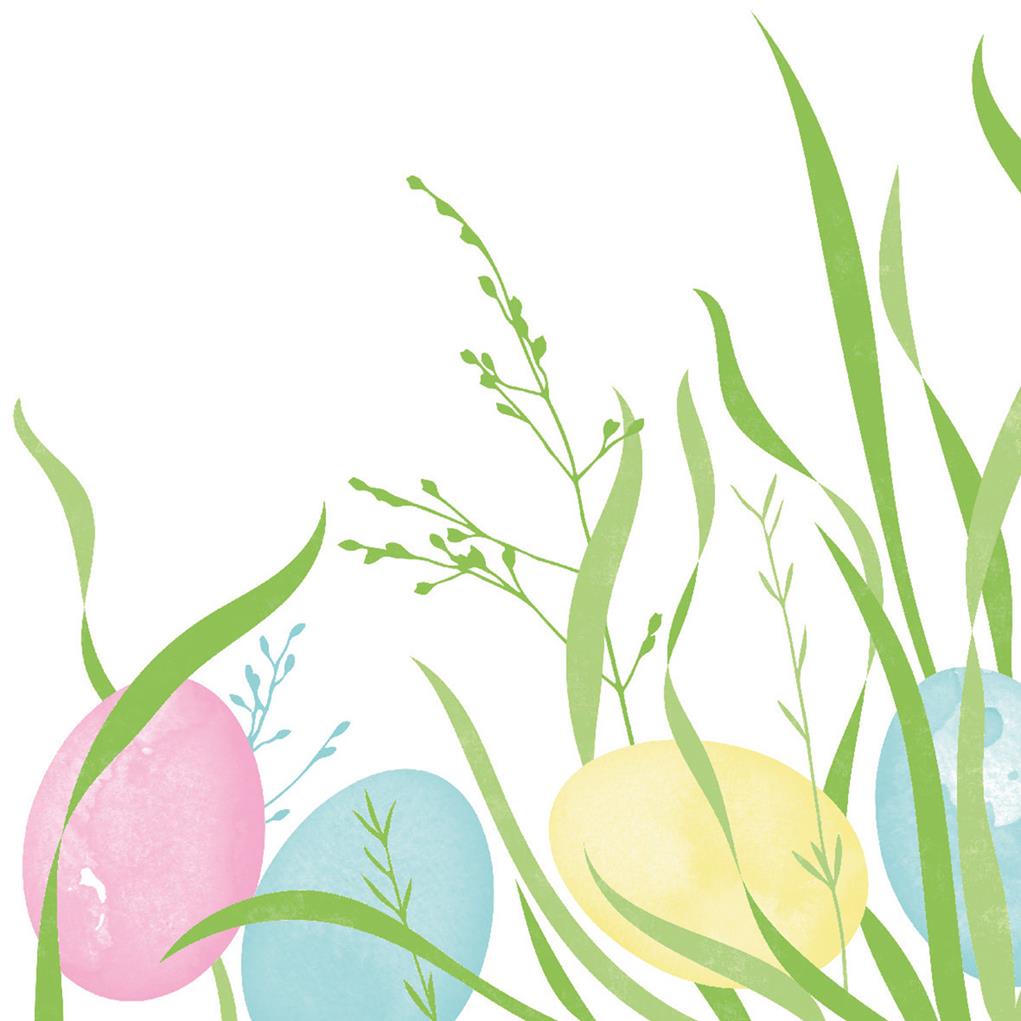 Linclass-Premium Serviette  Ostern 40 x 40 cm 1/4 Falz