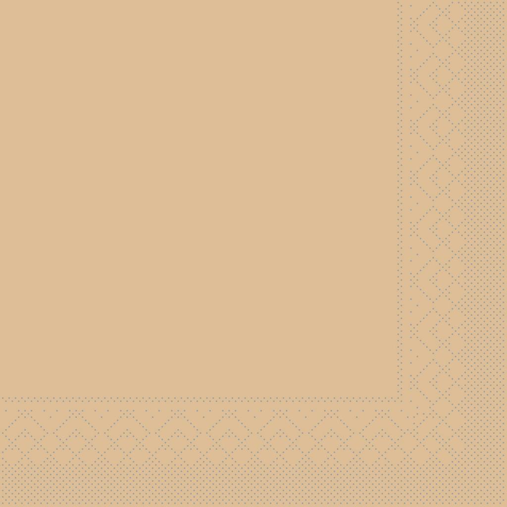 Tissue 3-lg Serviette Basic sand 33 x 33 cm 1/4 Falz