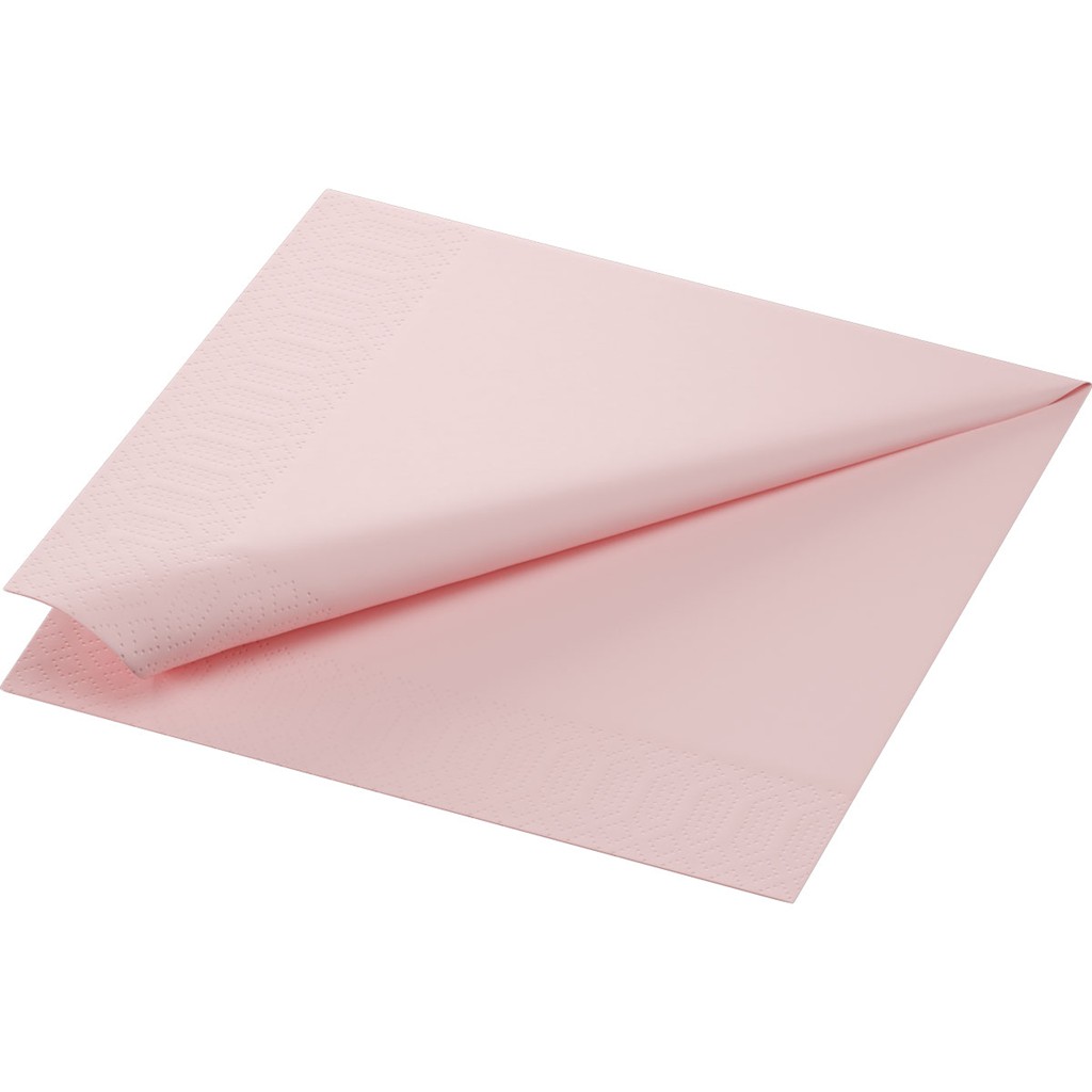 Zelltuchservietten Duni 3 lg 1/4 Falz mellow rose, 33x33cm