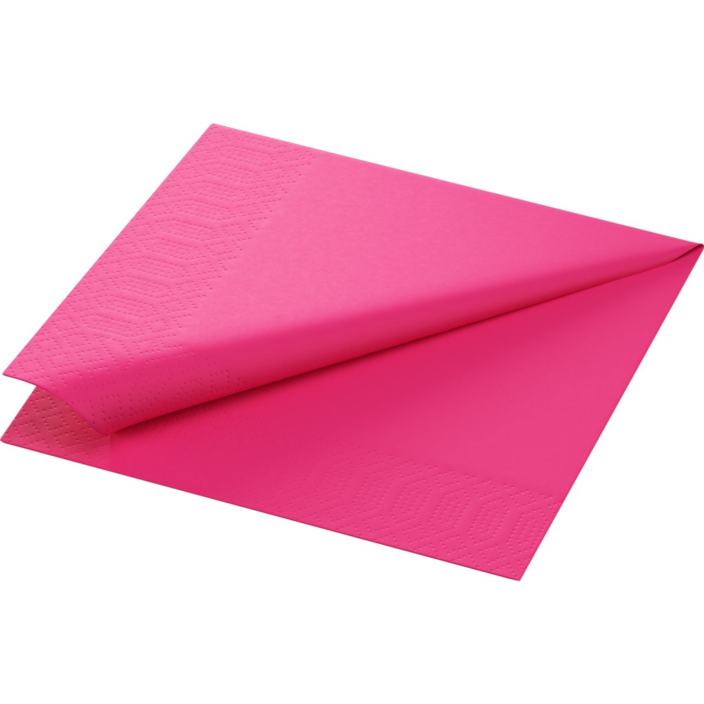 Zelltuchservietten Duni 3 lg 1/4 Falz fuchsia, 33x33cm