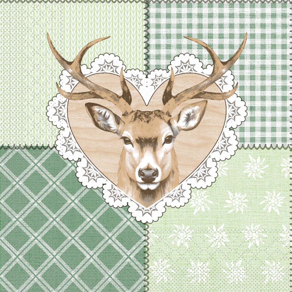 Tissue 3-lg. Serviette Abigail 33 x 33 cm 1/4 Falz