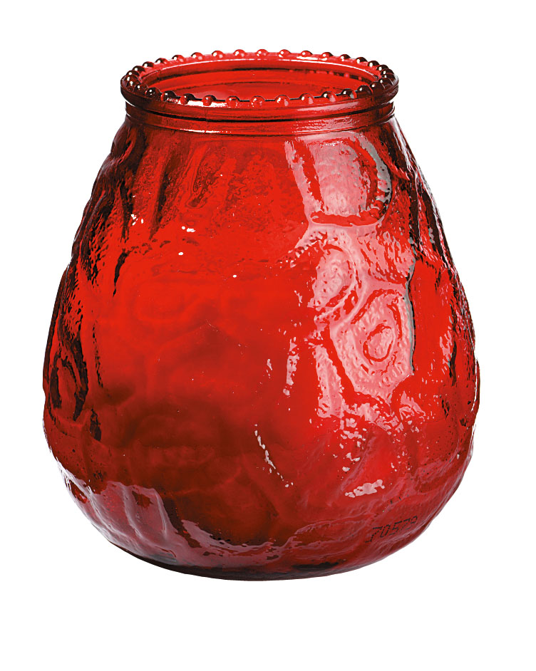Kerzengläser Venezia rot, 150 x70 Ø cm