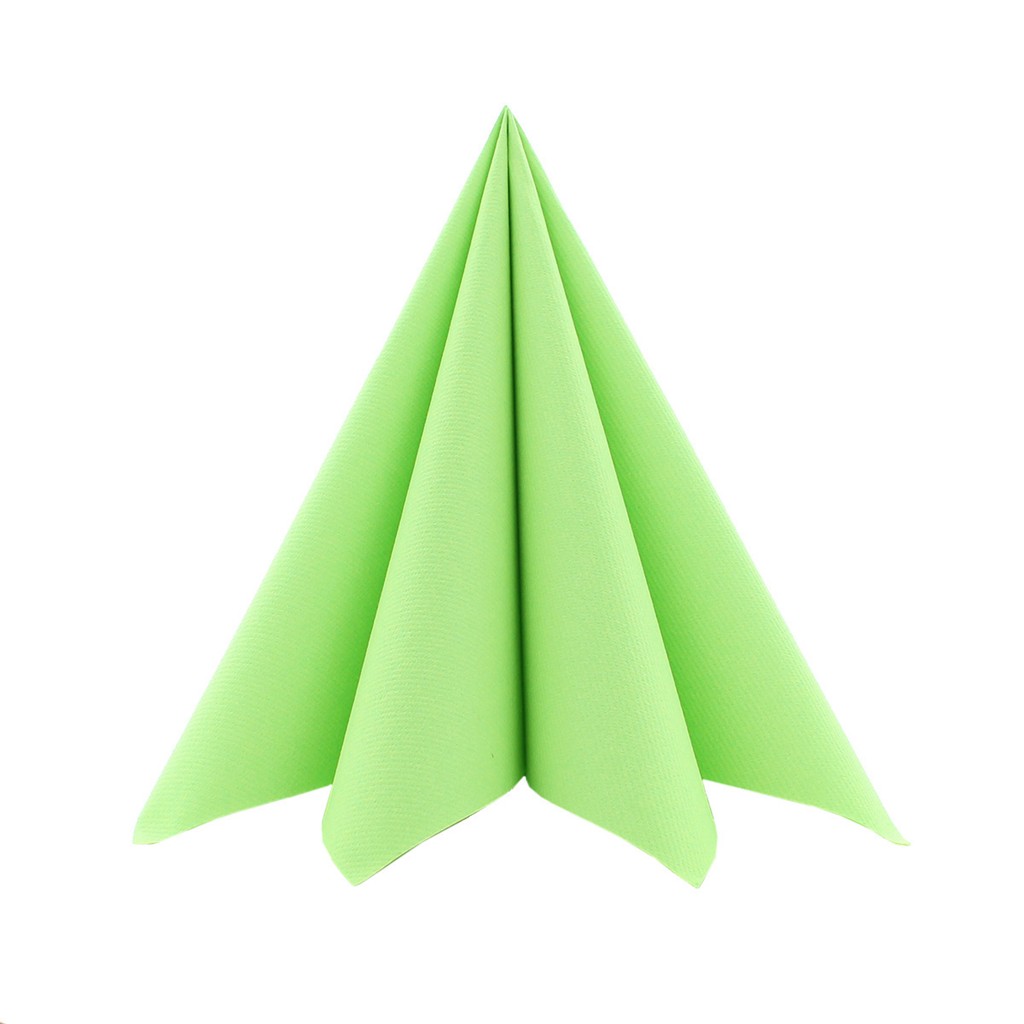 Linclass Serviette Basic apfelgrün 40 x 40 cm 1/4 Falz