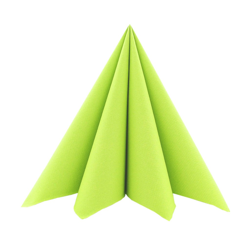 Linclass Serviette Basic lime 40 x 40 cm 1/4 Falz