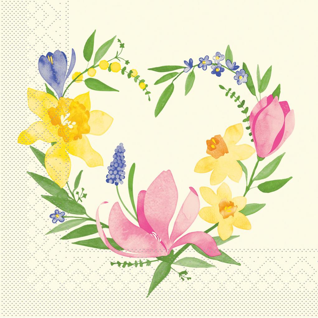 Tissue 3-lagig  Serviette  Laura 33 x 33 cm 1/4 Falz