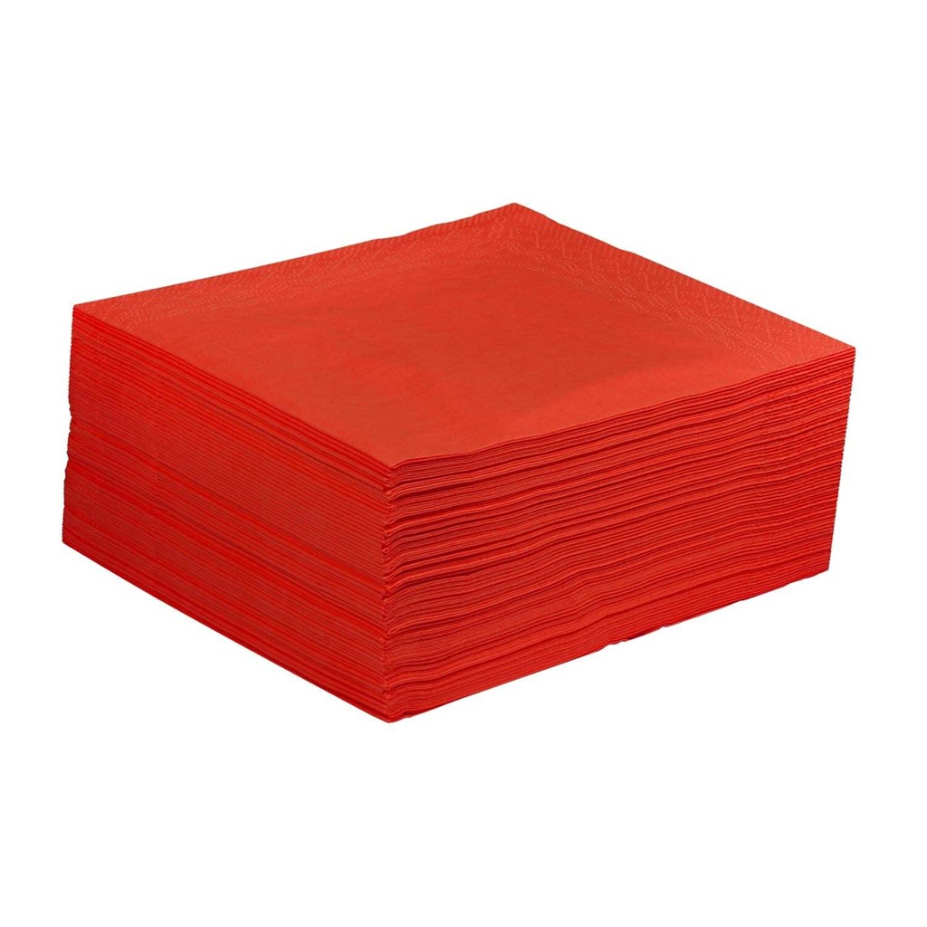 Servietten "Smartline" 1-lg. rot 32x32cm 1/4 Falzung