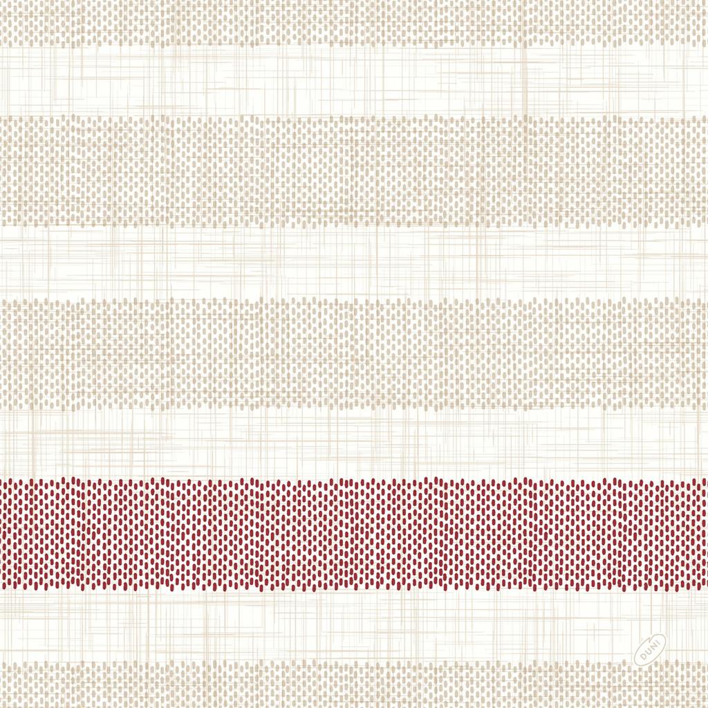 Dunilin Servietten 1/4 Falz Rigato bordeaux, 40x40cm