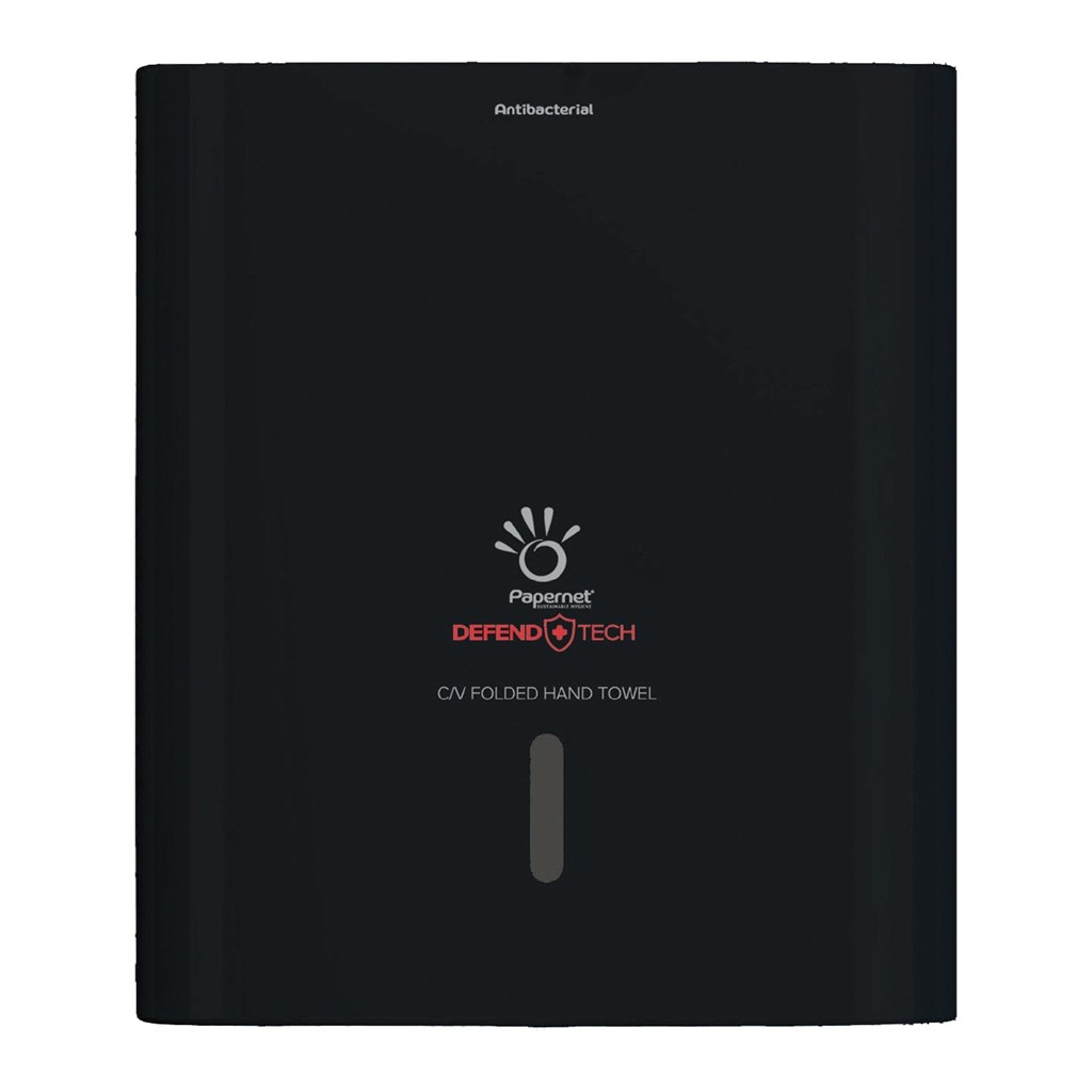 Spender für C/V/Z-Falz Falthandtücher Defend Tech Technologie,  schwarz