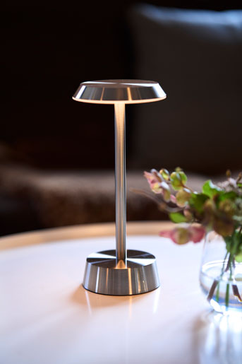 Duni Led Lampe Nour, silbee Nour, 26 cm x Ø 11,8 cm, silber