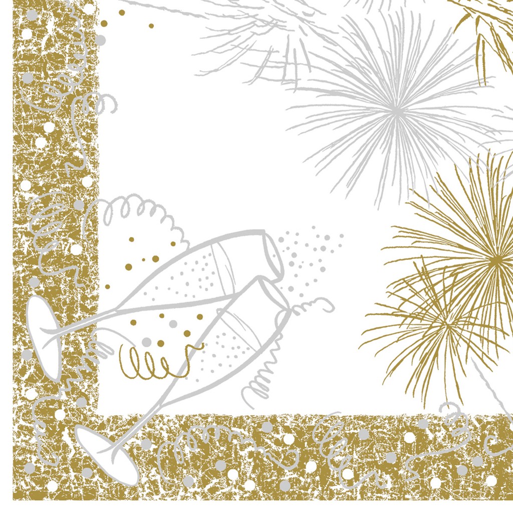 Linclass Serviette  12 O´Clock 40 x 40 cm 1/4 Falz