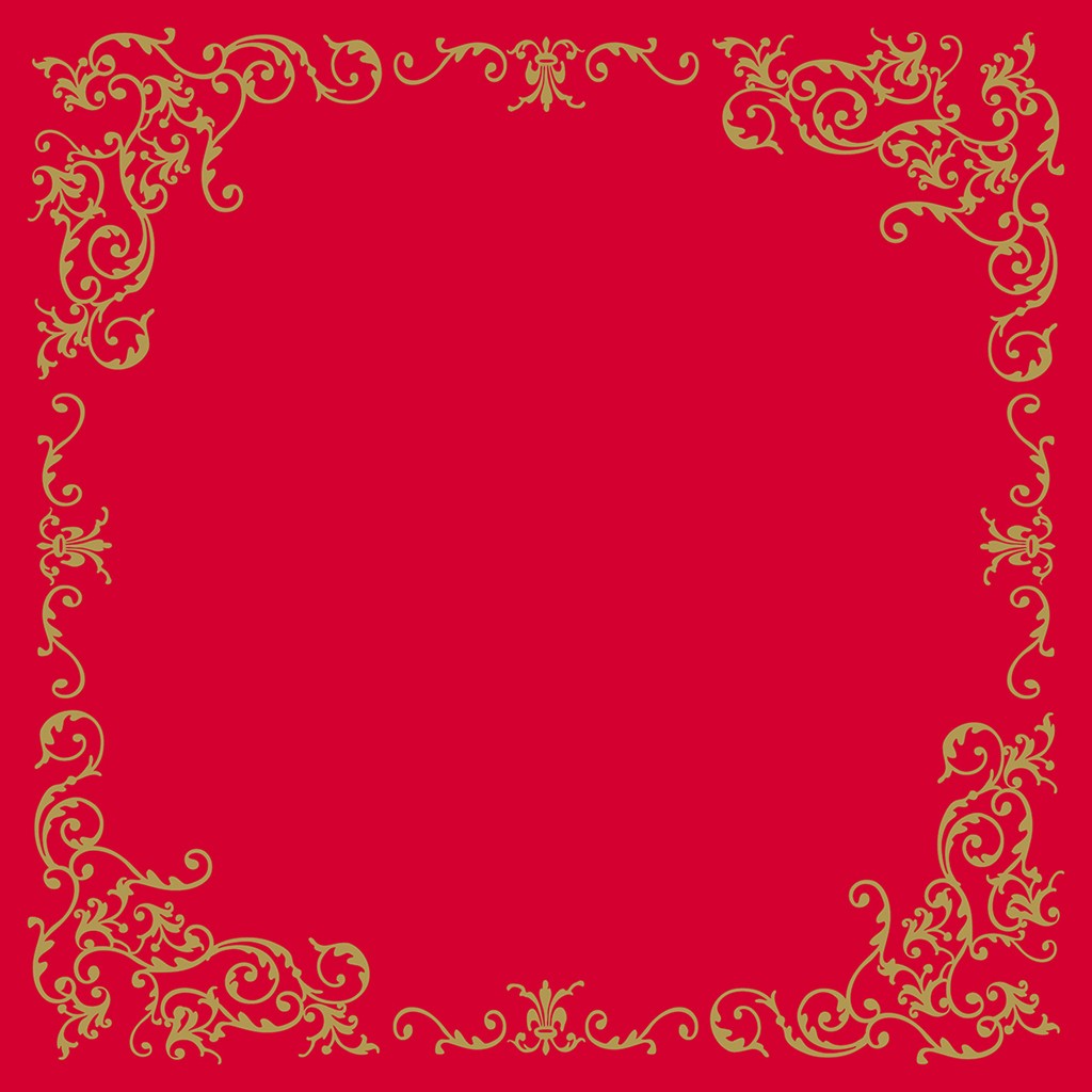 Linclass-Premium Tischdecke Pomp gold-ro 80 x 80 cm 1/8-Falz