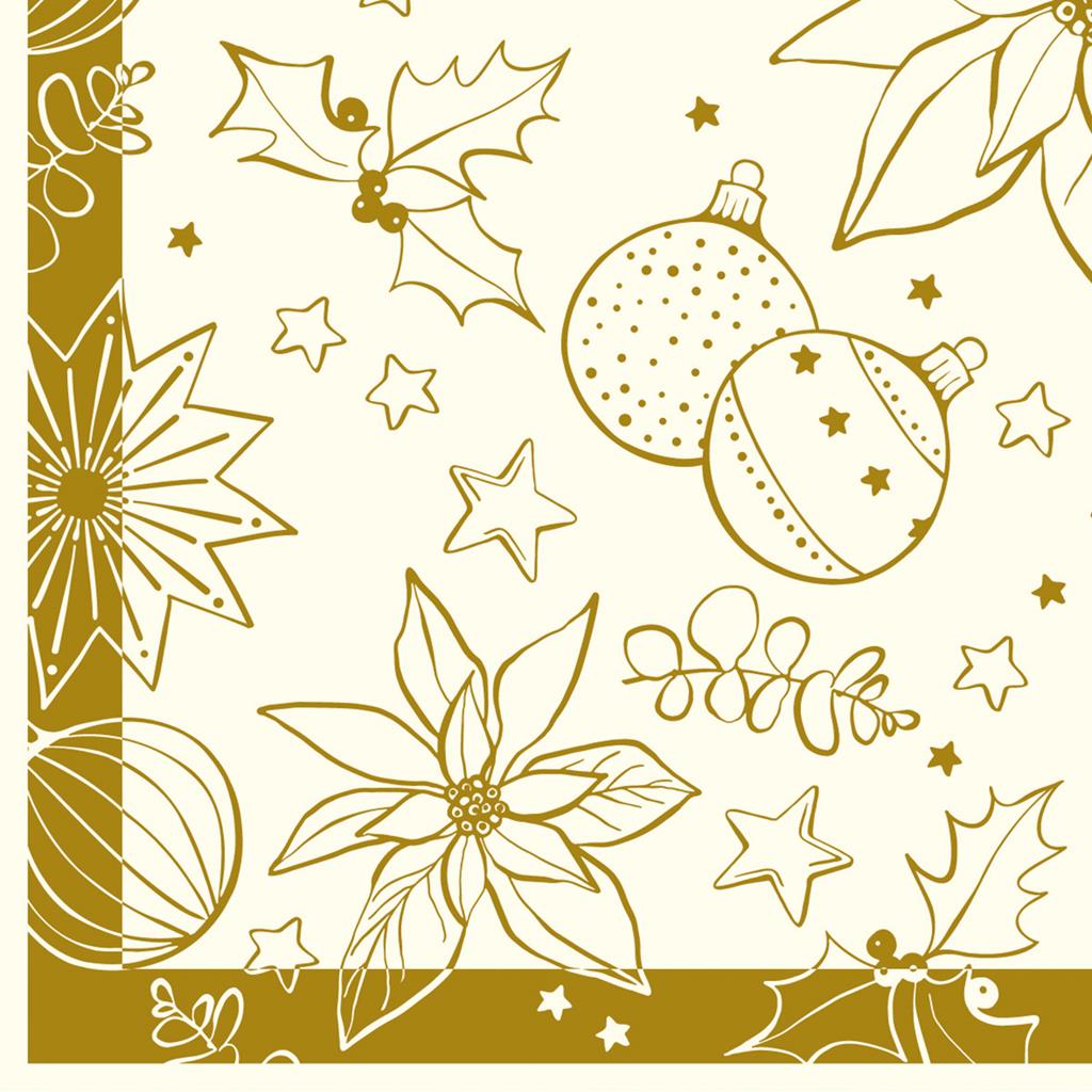 Linclass Serviette  Milan champagner 40 x 40 cm 1/4 Falz