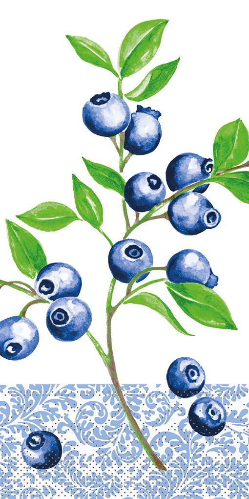 Tissue 3-lagig Serviette Blueberry 33 x 33 cm 1/8 Falz