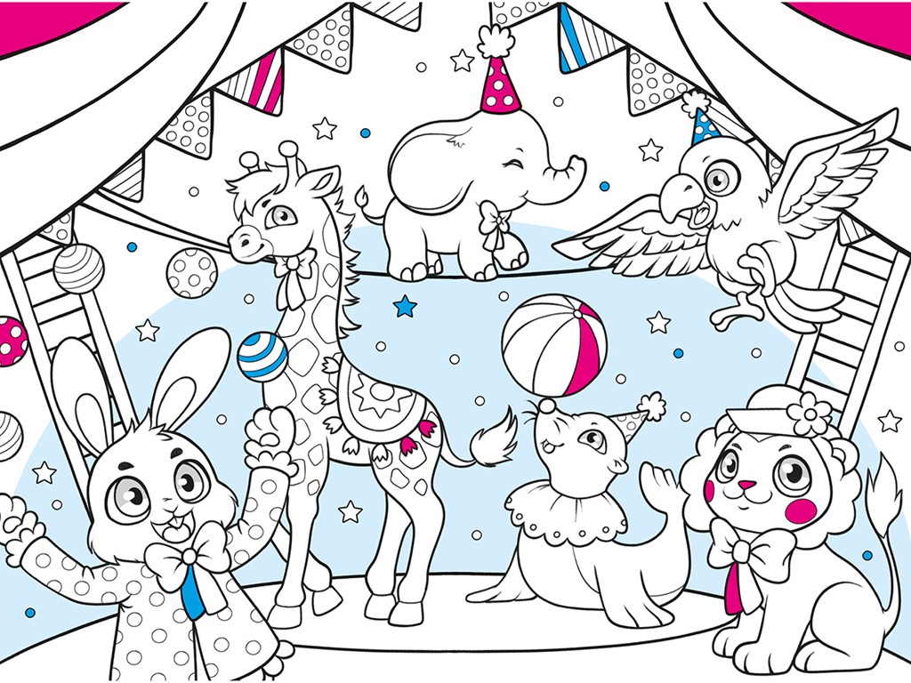 Papier  Tischsets Zirkus 40 x 30 cm