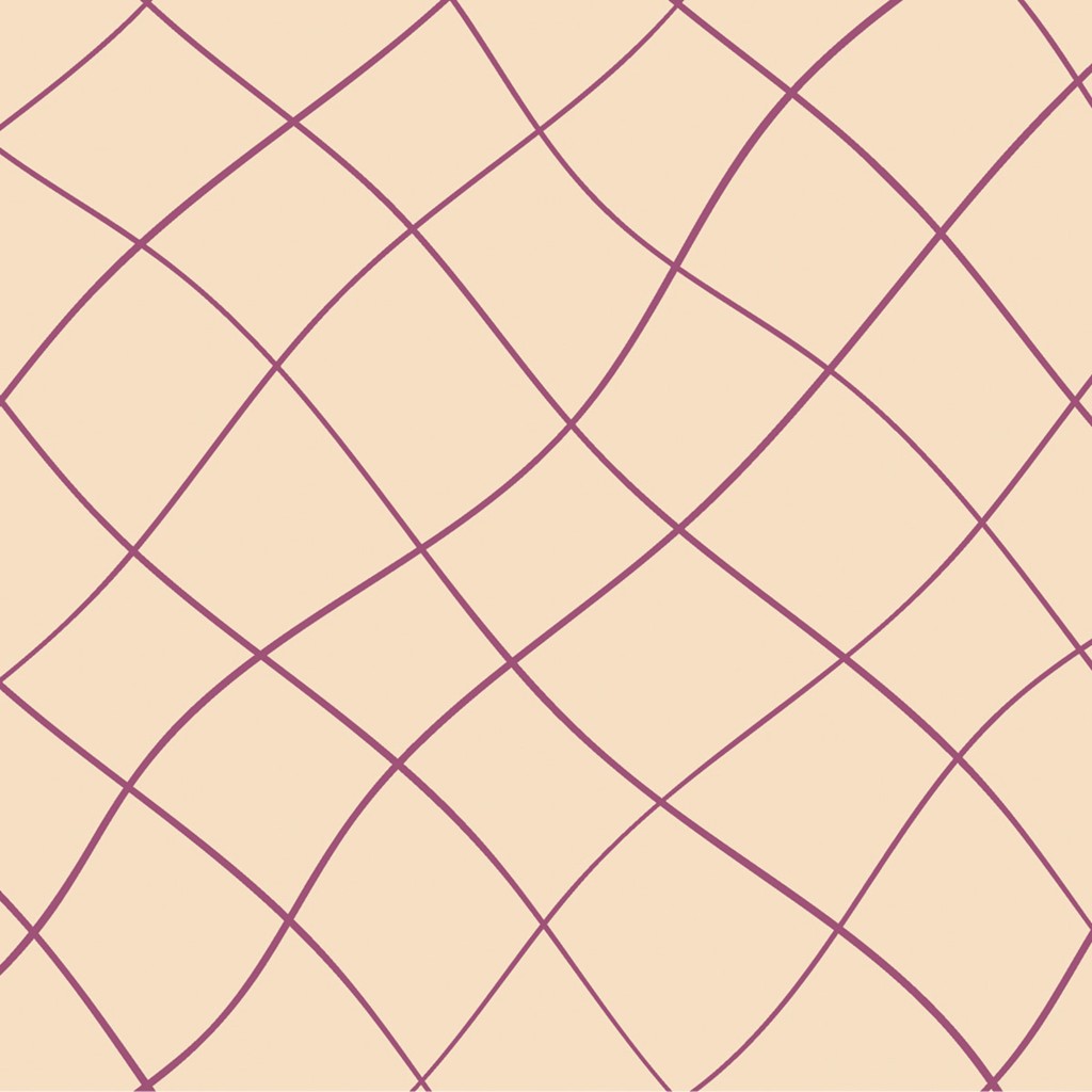 Linclass Serviette Louis Waves beere 40 x 40 cm 1/4 Falz