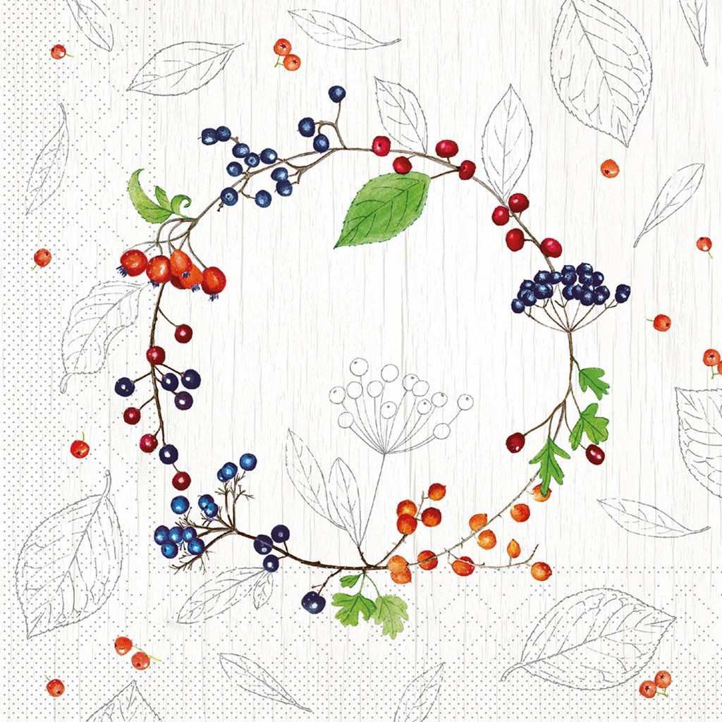 Tissue 3-lg. Serviette Brenda 33 x 33 cm 1/4 Falz