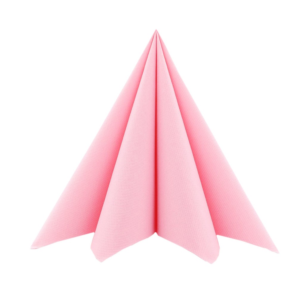 Linclass Serviette Basic rosa 40 x 40 cm 1/4 Falz