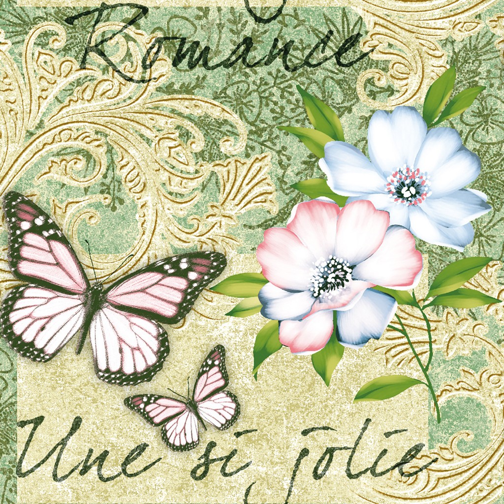 Linclass Serviette Jolie 40 x 40 cm 1/4 Falz