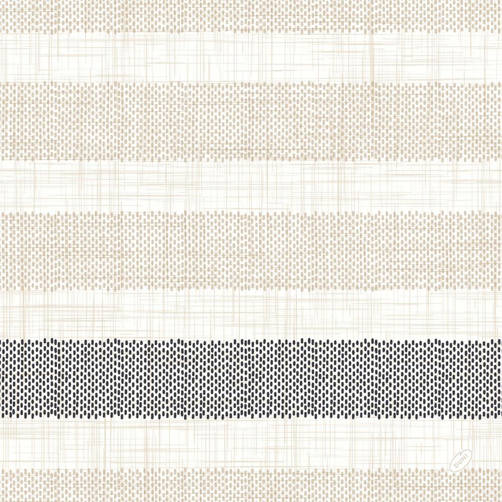 Dunilin Servietten 1/4 Falz Rigato black, 40x40cm