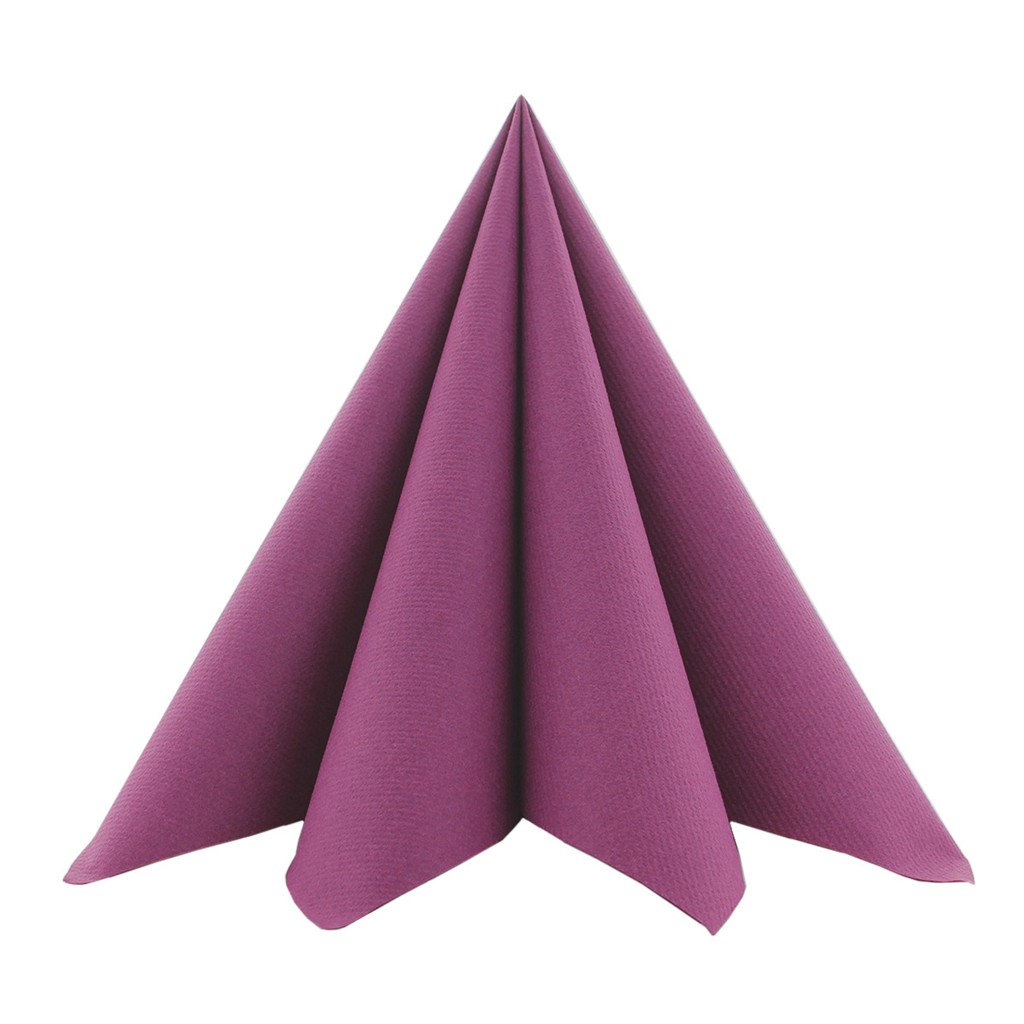 Linclass Serviette Basic beere 40 x 40 cm 1/4 Falz
