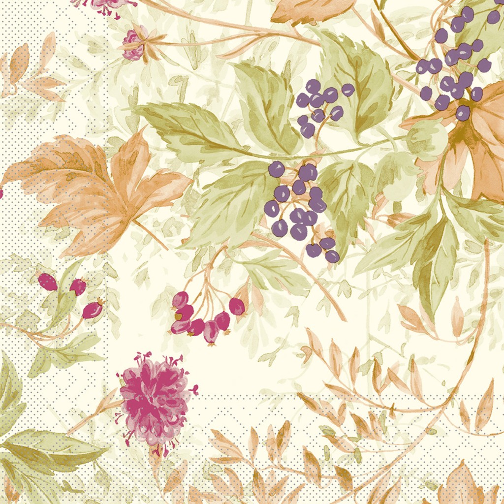 Tissue 3-lg. Serviette Erika 33 x 33 cm 1/4 Falz