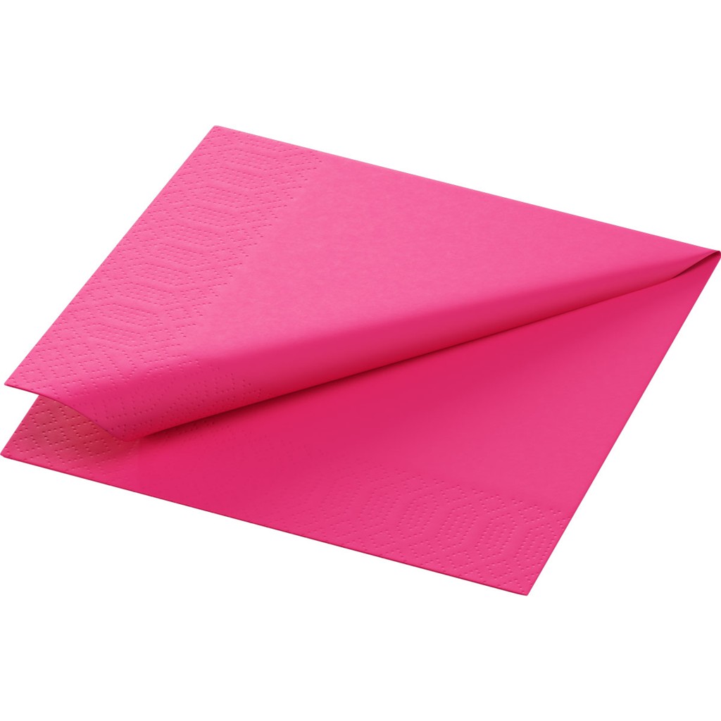 Zelltuchservietten Duni 3 lg 1/4 Falz fuchsia, 24x24cm