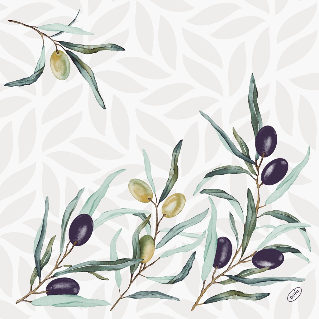 Bio-Dunisoft-Servietten 1/4 Falz Olive Garden, 40x40cm
