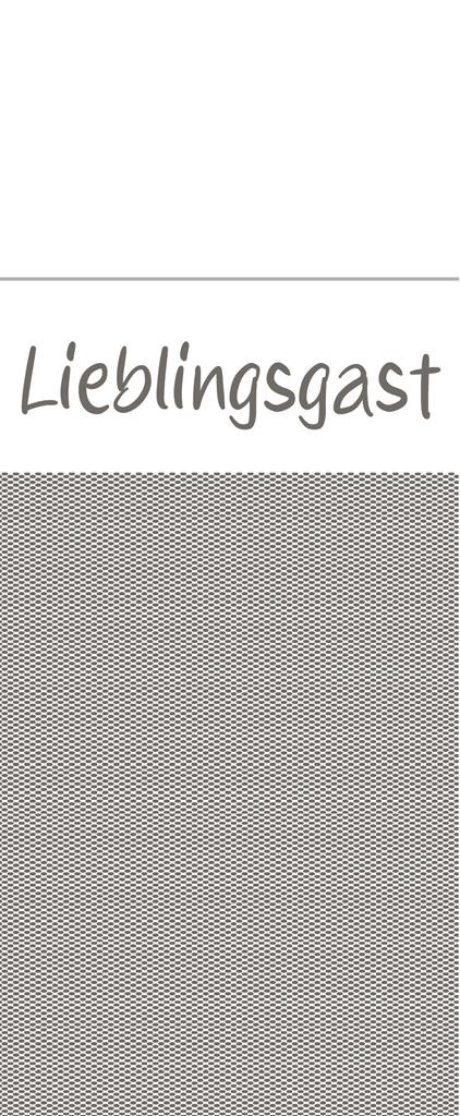 Linclass-Prof. Pocket-Nap. Lieblingsgast 40 x 33 cm 1/8 Falz