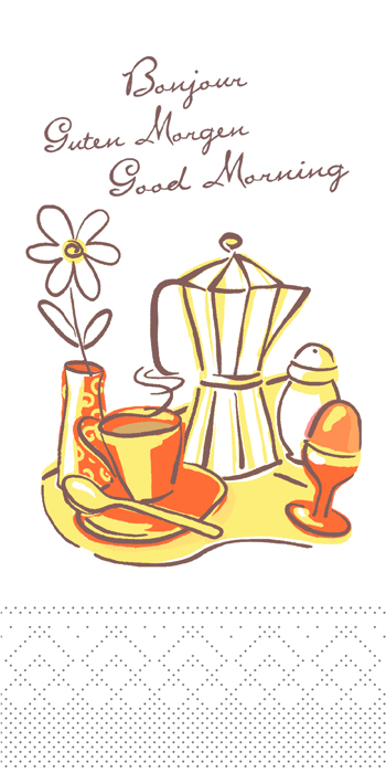 Tissue Serviette New Day 33 x 33 cm 1/8 Falz 3-lg.