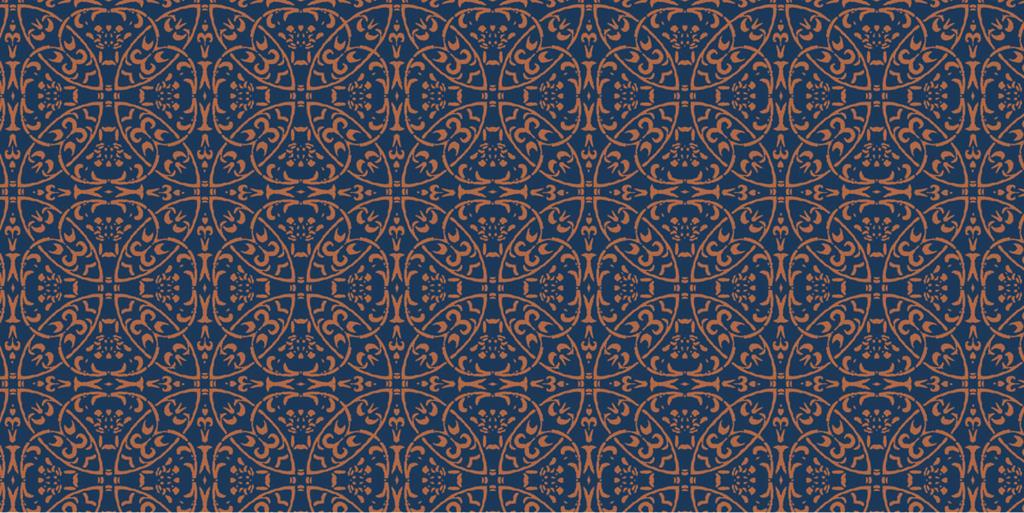 Linclass Tischläufer Claudio blau-braun 40 cm x 24 m