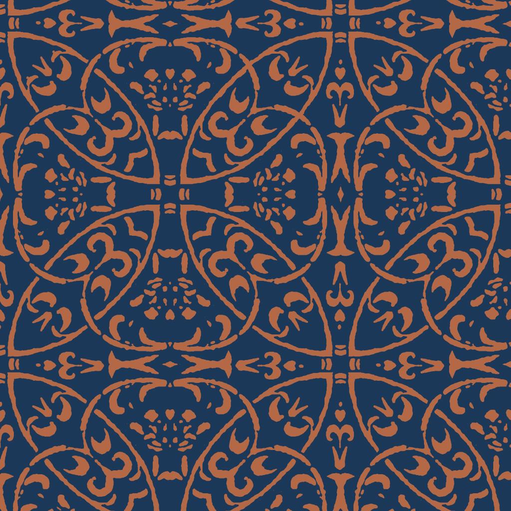 Linclass Serviette Claudio blau-braun 40 x 40 cm 1/4 Falz