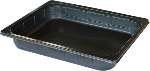 PP-Schale 1/2 GN, Volumen: 3400 ml 325 x 265 x 50 mm Schwarz