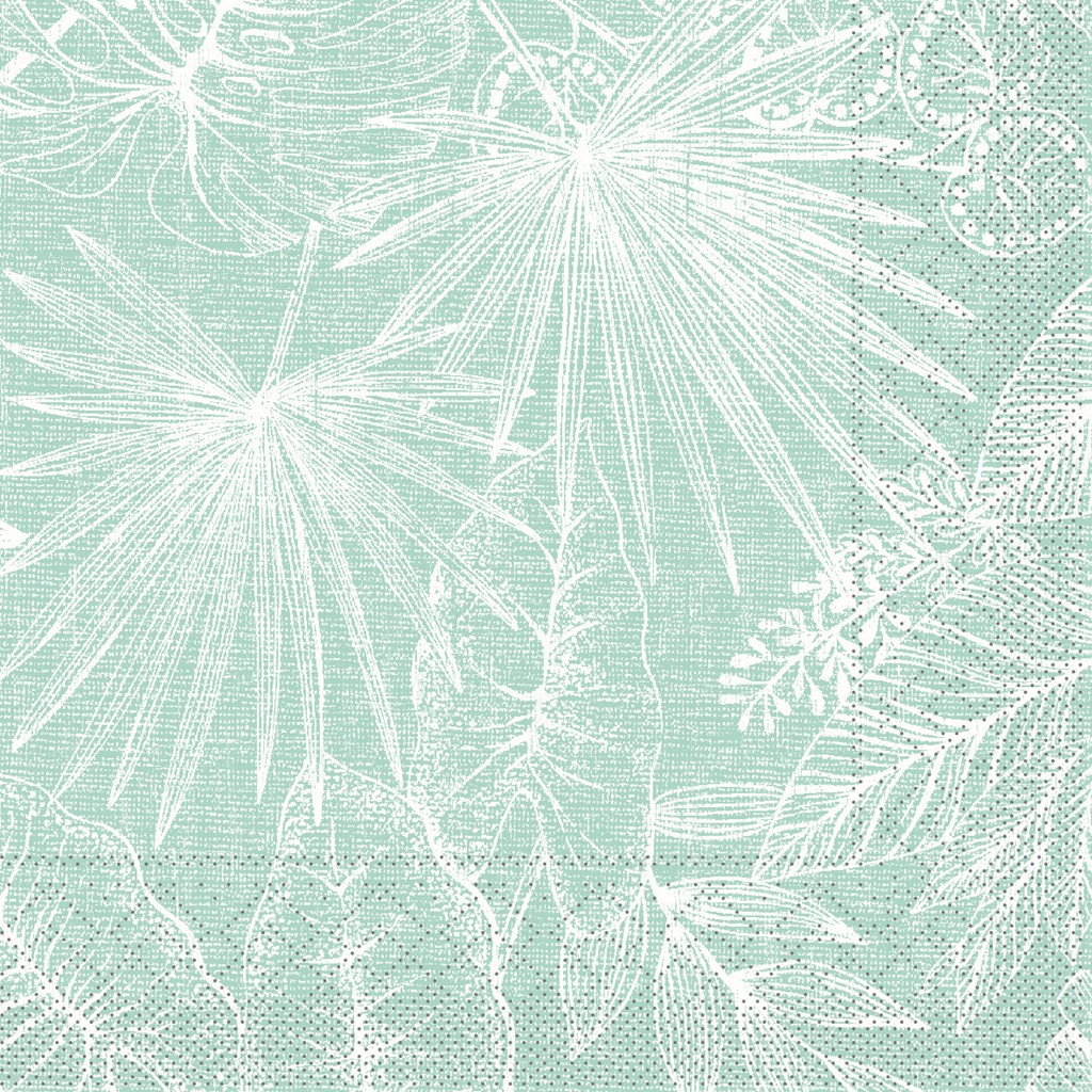 Tissue 3-lg. Serviette Kona sky 40 x 40 cm 1/4 Falz