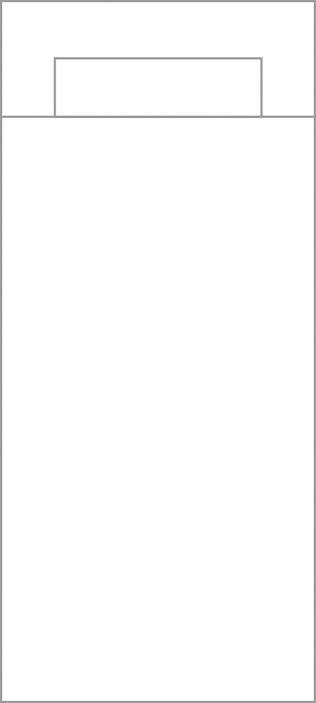 Papier + Tissue Bestecktasche Basic 202 x 85 mm, weiss