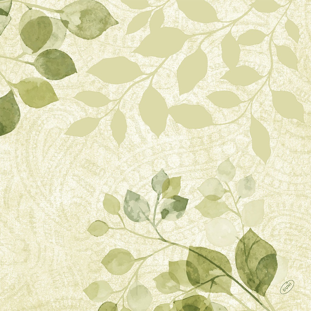 Bio Dunisoft Paisley leaves 40x40cm 1/4 Falzung
