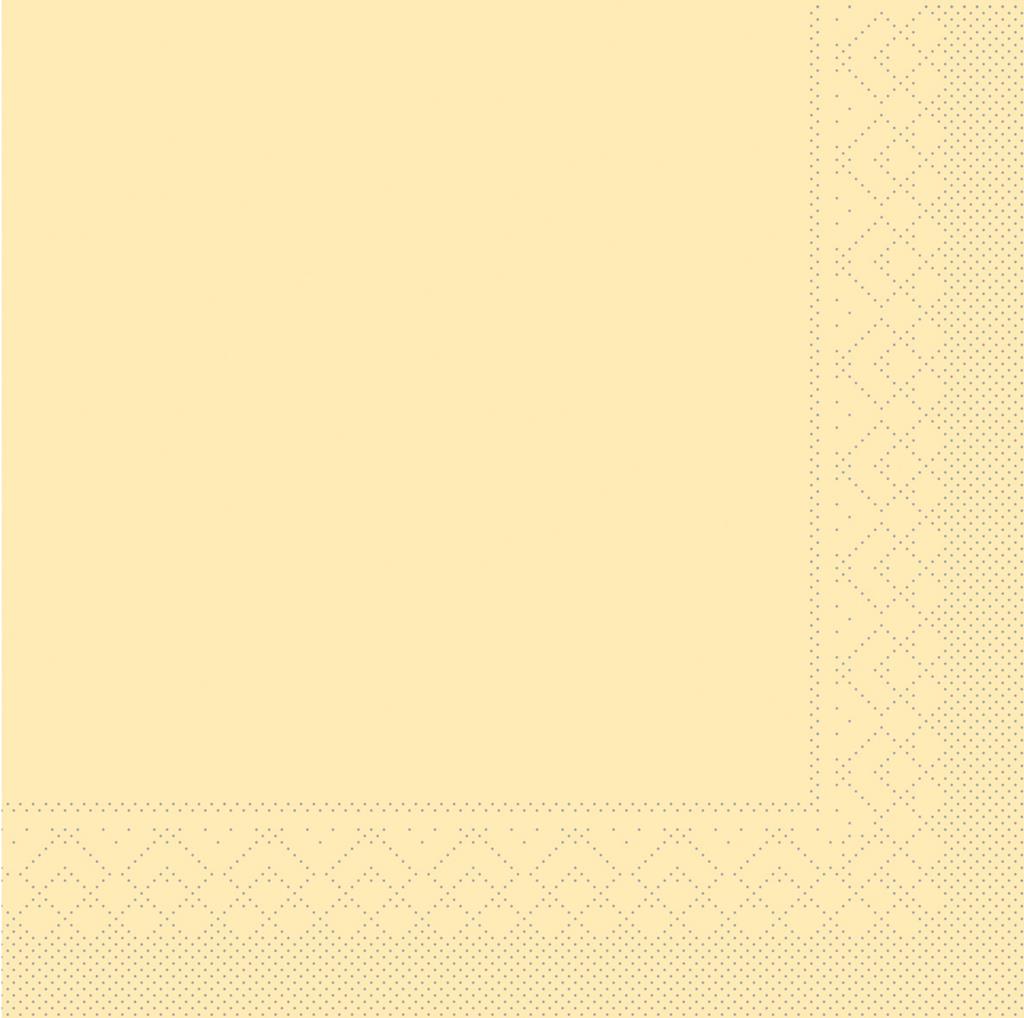 Tissue 3-lg Serviette Basic creme 33 x 33 cm 1/4 Falz