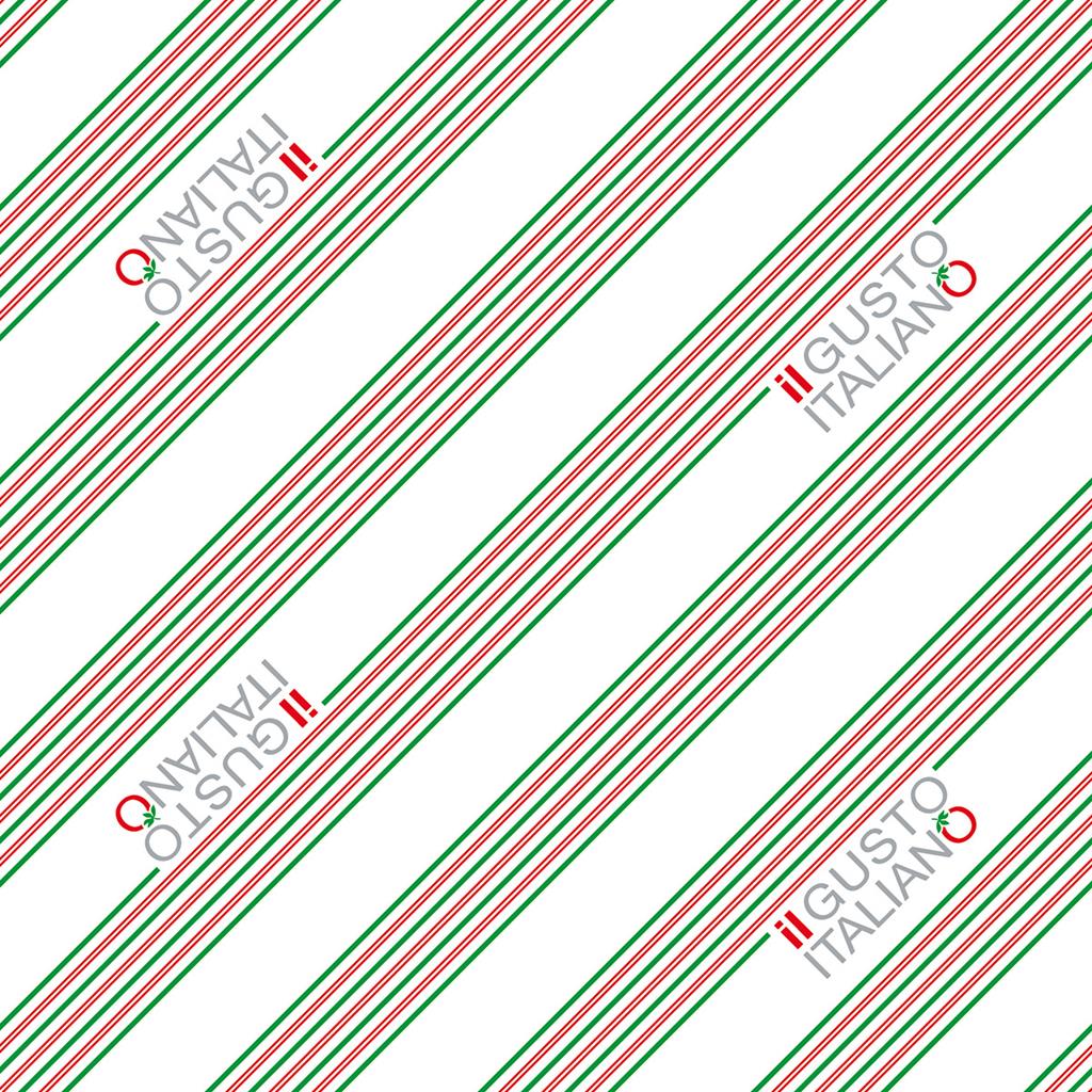 Papier Tischdecke Il Gusto Italiano 80 x 80 cm 1/8-Falz