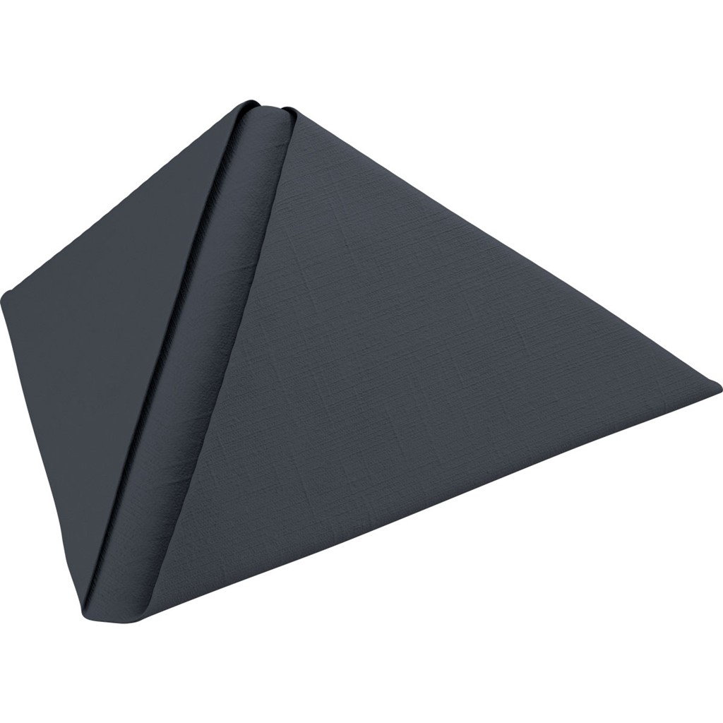 Dunilin Servietten 1/4 Falz schwarz, 40x40cm