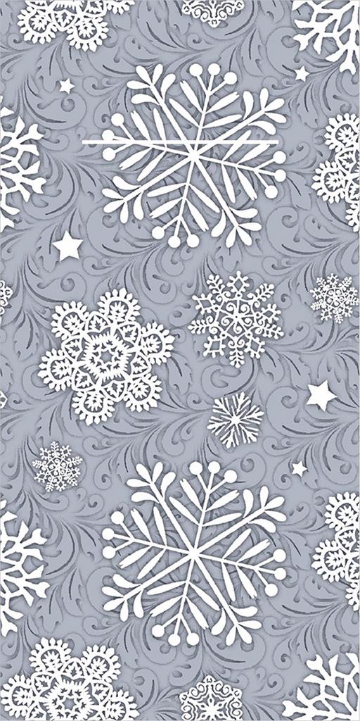 Linclass Pocket-Nap. Steven silbergrau 40 x 40 cm 1/8 Falz