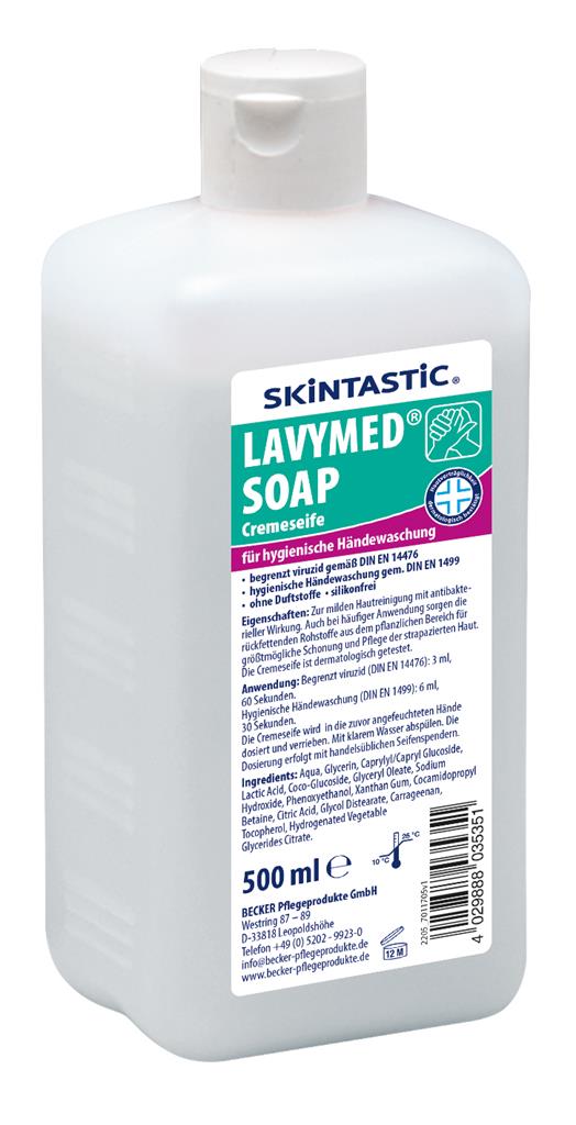 Skintastic Lavymed Soap "Form EURO" weiss, 500ml