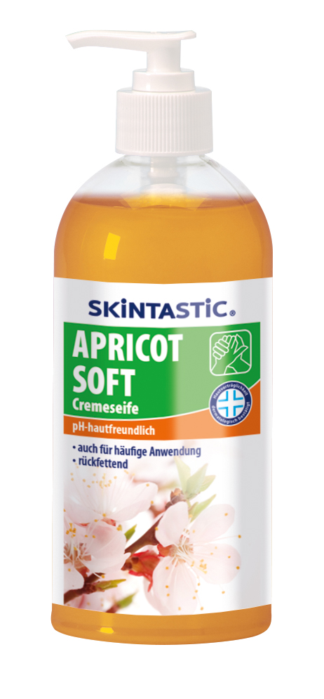 Cremeseife "Apricot", 500ml im Pumpspender Cremeseife "Apricot", 500ml im Pumpspender
