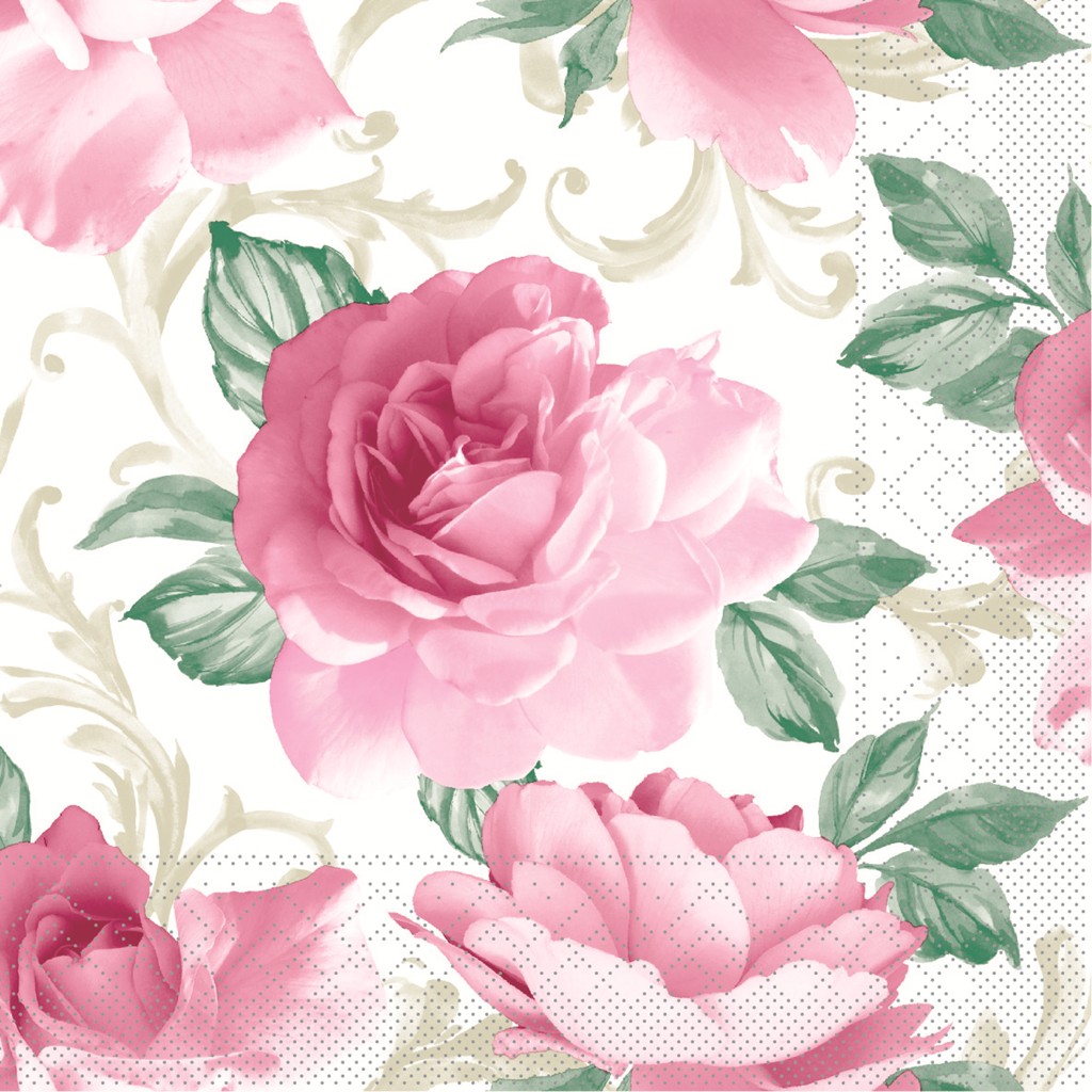 Tissue Serviette Rosalie bordeaux 40 x 40 cm 1/4 Falz 3-lg.